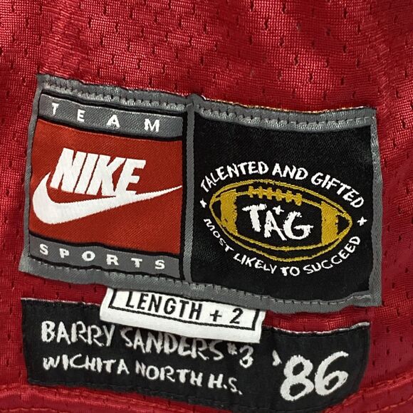 Vintage Barry Sanders Team Nike High School Jersey Size 2XL Authentic - Picture 2 of 12